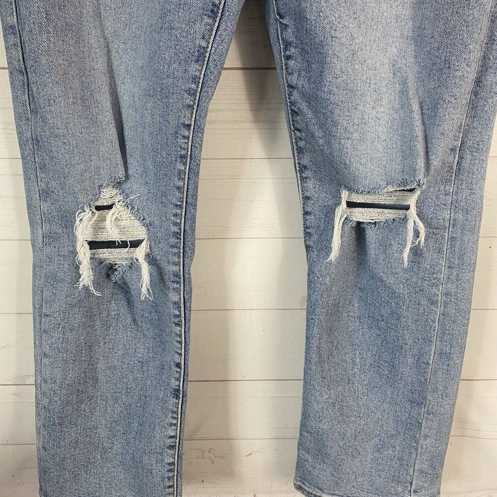 Levi's Womens Wedgie Straight Crop Jeans Size 28 Blue Button Fly Stretch - Picture 5 of 13